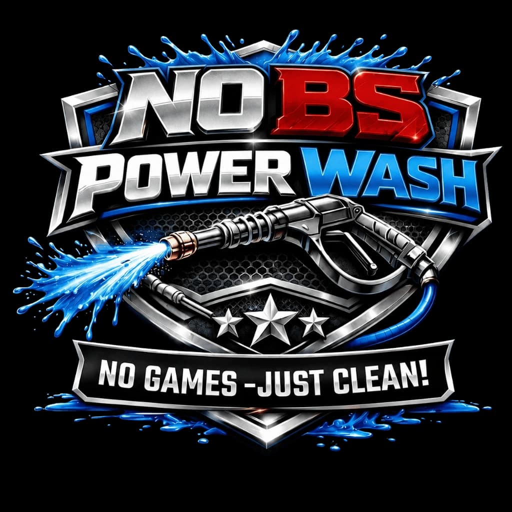 No BS Power Wash emblem: No Games. Just Clean.